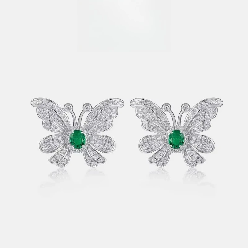 New Butterfly Personalized Earrings S925 Silver Plated 18K Gold PT950 Platinum Cultivated Emerald Retro Earrings
New Butterfly Personalized Earrings S925 Silver Plated 18K Gold PT950 Platinum Cultivated Emerald Retro Earrings