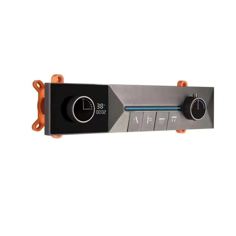 Solid Brass Shower Diverter Valve Digital Temperature Display Control Mixer Valve Modern Push Button Shower Faucet Valve
Solid Brass Shower Diverter Valve Digital Temperature Display Control Mixer Valve Modern Push Button Shower Faucet Valve