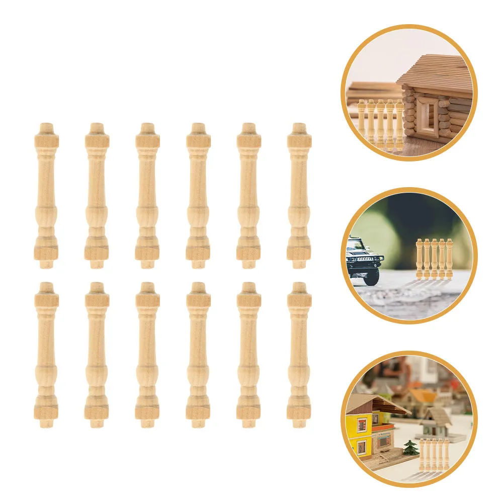 24Pcs Miniature Wooden Dollhouse Railing Spindles 1:12 Scale for Staircase Balcony Living Room Bedroom DIY Decor Handrail
24Pcs Miniature Wooden Dollhouse Railing Spindles 1:12 Scale for Staircase Balcony Living Room Bedroom DIY Decor Handrail