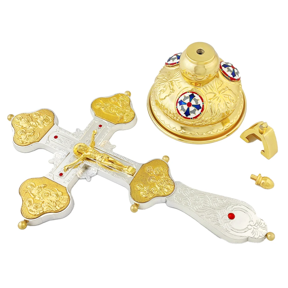 New Orthodox Jesus Cross with Base Zinc Gold-Plated Cross Religious Box Gift Tabletop Decoration Prayer Wedding Funeral Easter
New Orthodox Jesus Cross with Base Zinc Gold-Plated Cross Religious Box Gift Tabletop Decoration Prayer Wedding Funeral Easter