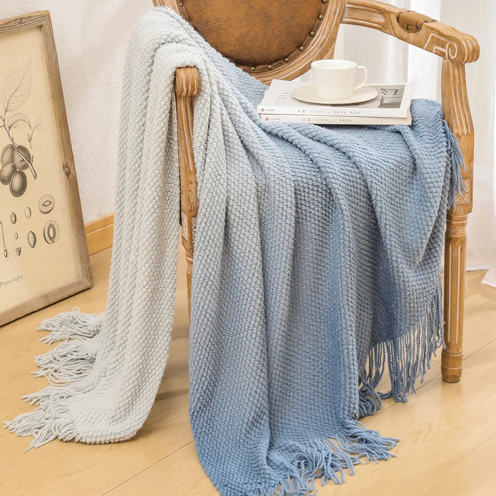 Sofa Blanket Fashion Blanket Pineapple Check Knitted Blanket Gradient Colour Office Napping Air Conditioning Bean Blanket
Sofa Blanket Fashion Blanket Pineapple Check Knitted Blanket Gradient Colour Office Napping Air Conditioning Bean Blanket