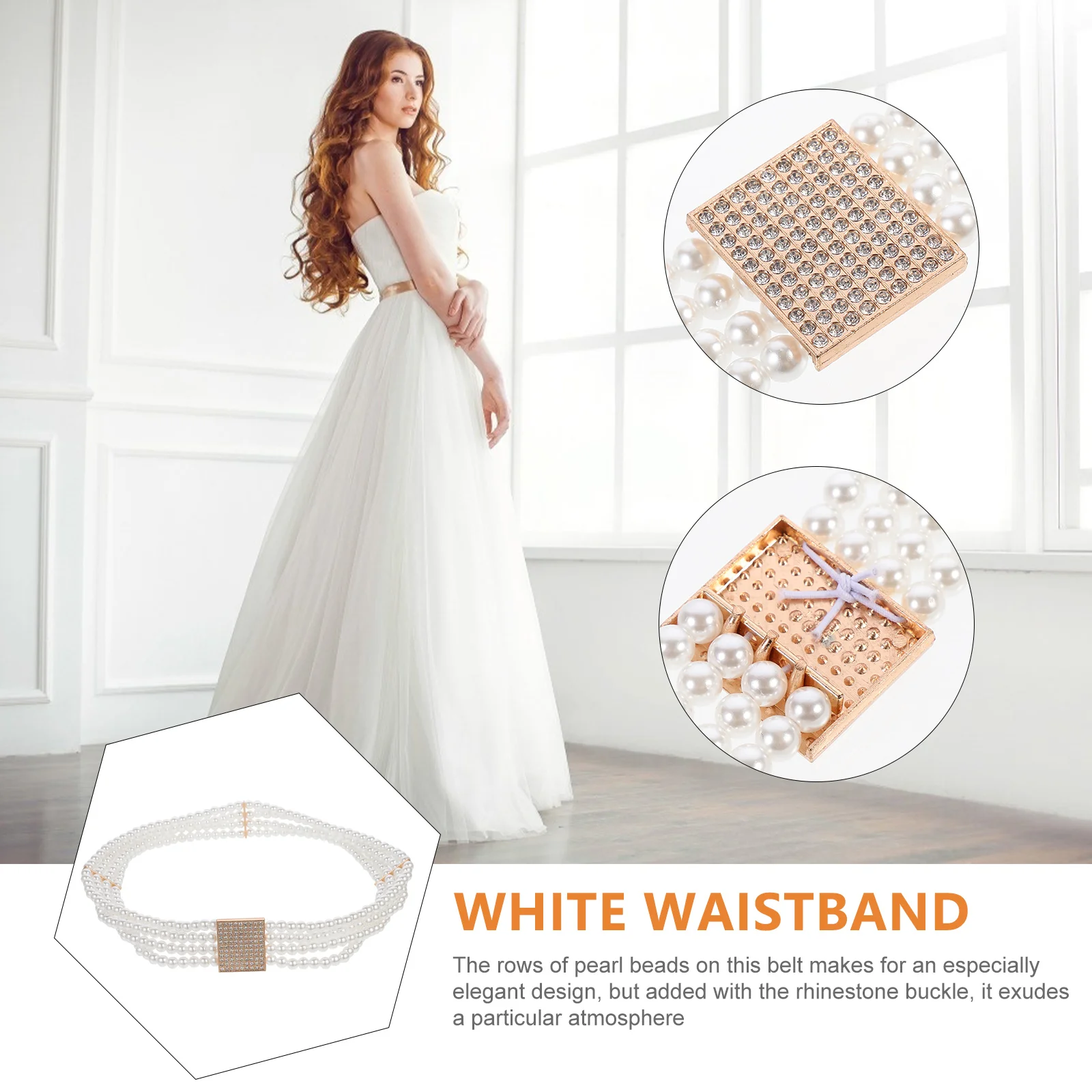 Pearl Belt White Waistb Bridal Sash Adjustable Women Accessories Wedding Decor Rhinestone Buckle Elegant Thin Design Comfortable
Pearl Belt White Waistb Bridal Sash Adjustable Women Accessories Wedding Decor Rhinestone Buckle Elegant Thin Design Comfortable