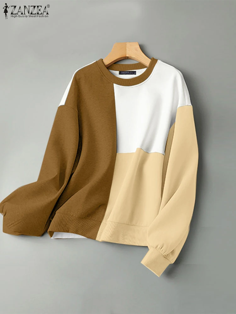 ZANZEA Casual Long Sleeve Patchwork Pullovers Loose Hoodies 2024 Autumn Contrast Color Hoodies Tops Women Sweatshirts Oversize
ZANZEA Casual Long Sleeve Patchwork Pullovers Loose Hoodies 2024 Autumn Contrast Color Hoodies Tops Women Sweatshirts Oversize