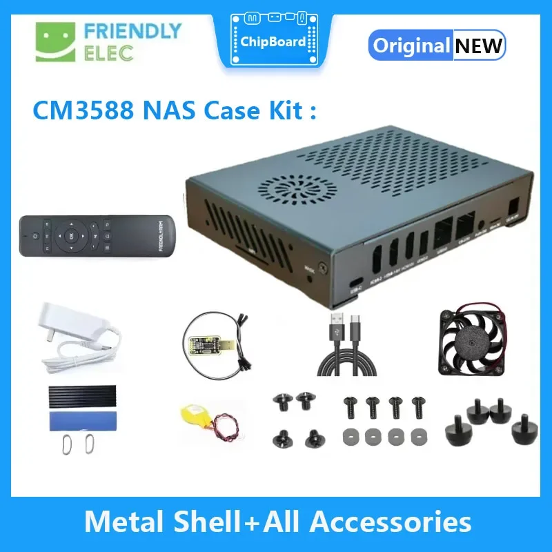 Комплект аксессуаров FriendlyELEC CM3588 Nas, охлаждающий вентилятор, батарея RTC, радиатор, винт, отладка, аксессуары для упаковки
Комплект аксессуаров FriendlyELEC CM3588 Nas, охлаждающий вентилятор, батарея RTC, радиатор, винт, отладка, аксессуары для упаковки
