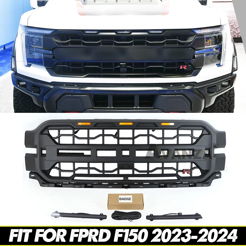 Front Radiator Grille With light Bar Fits For 2024-2025 Ford F150 Lariat king/Ranch/Platinum Racing Grill Modified
Front Radiator Grille With light Bar Fits For 2024-2025 Ford F150 Lariat king/Ranch/Platinum Racing Grill Modified