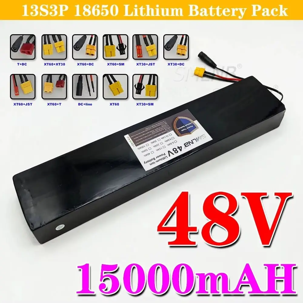 13S3P Battery Pack Suitable for 500W 700W Electric scooter 48V Battery 15000mAh Rechargeable Lithium-ion
13S3P Battery Pack Suitable for 500W 700W Electric scooter 48V Battery 15000mAh Rechargeable Lithium-ion