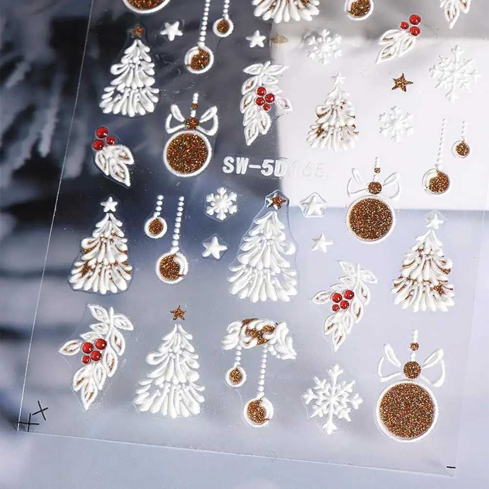 Nail Sticker Set Holiday Nail Art Decals Christmas Nail Art Sticker Set with 3d Embossment Santa Claus Snowman Elk Snowflake
Nail Sticker Set Holiday Nail Art Decals Christmas Nail Art Sticker Set with 3d Embossment Santa Claus Snowman Elk Snowflake