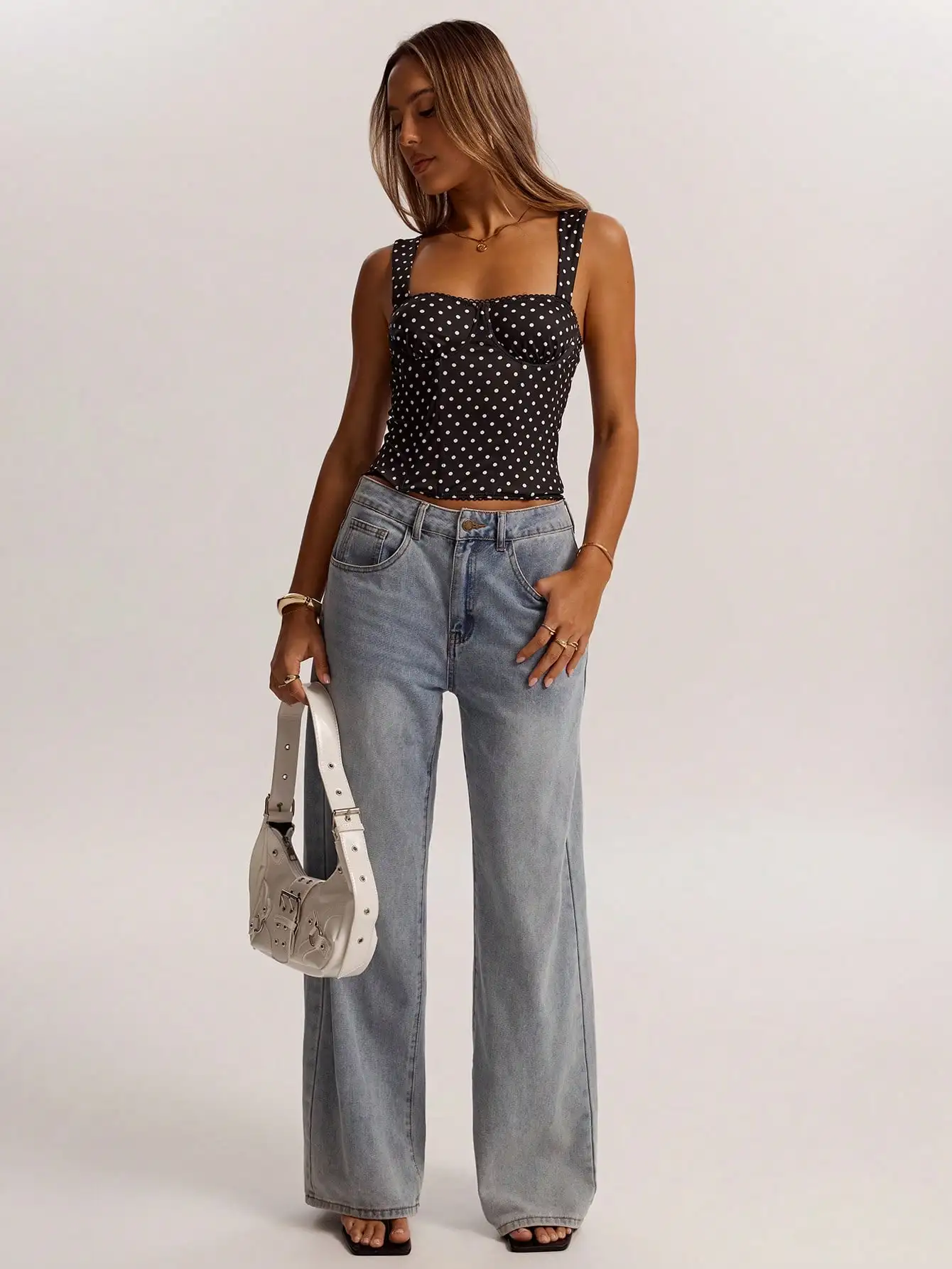 Women's Date Night Party Birthday Party Nightclub Holiday Party Elegant Black Polka Dot Print Tank Top, Girlfriends Party
Women's Date Night Party Birthday Party Nightclub Holiday Party Elegant Black Polka Dot Print Tank Top, Girlfriends Party