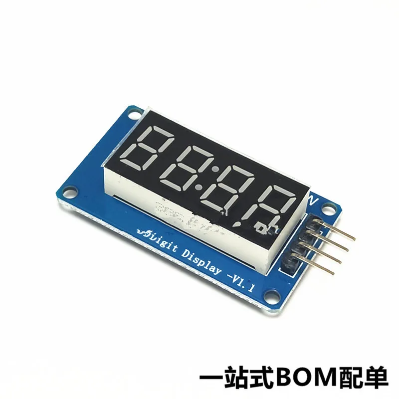 K11 TM1637 4-digit Digital Tube Display Module LED Brightness Adjustable With Clock Point Building Block
K11 TM1637 4-digit Digital Tube Display Module LED Brightness Adjustable With Clock Point Building Block
