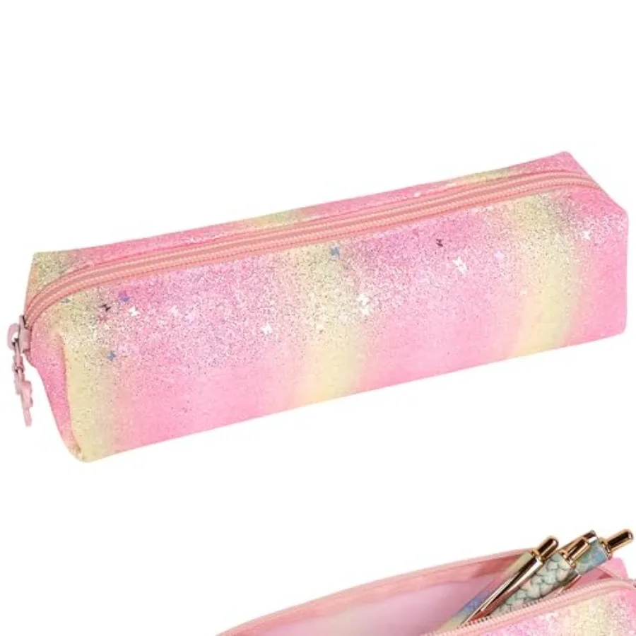 Pencil Pouch Glitter, Pencil Case, Portable Pen Bag with Zipper, Storage Bag, Travel Accessories Bags, Makeup Brush Holder, for
Pencil Pouch Glitter, Pencil Case, Portable Pen Bag with Zipper, Storage Bag, Travel Accessories Bags, Makeup Brush Holder, for