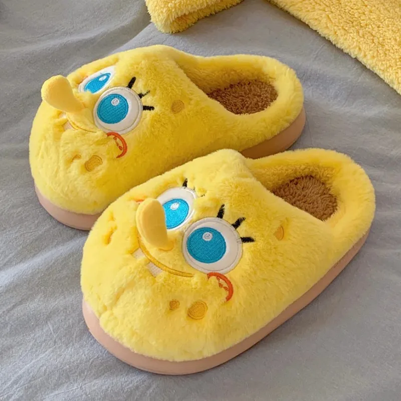 New Kawaii Spongebob Slippers Shoes Adult Couple Plush Cartoon Winter Warm Anti Slip Winter Slippers Anime merchandise Gifts
New Kawaii Spongebob Slippers Shoes Adult Couple Plush Cartoon Winter Warm Anti Slip Winter Slippers Anime merchandise Gifts