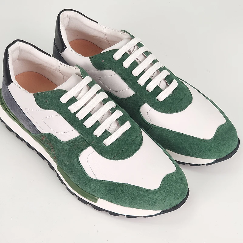 Luxury Brand Men's Sneakers Genuine Cow Suede Leather Original Lace-up Green White Oxfords Outdoor Street Casual Shoes for Men
Luxury Brand Men's Sneakers Genuine Cow Suede Leather Original Lace-up Green White Oxfords Outdoor Street Casual Shoes for Men