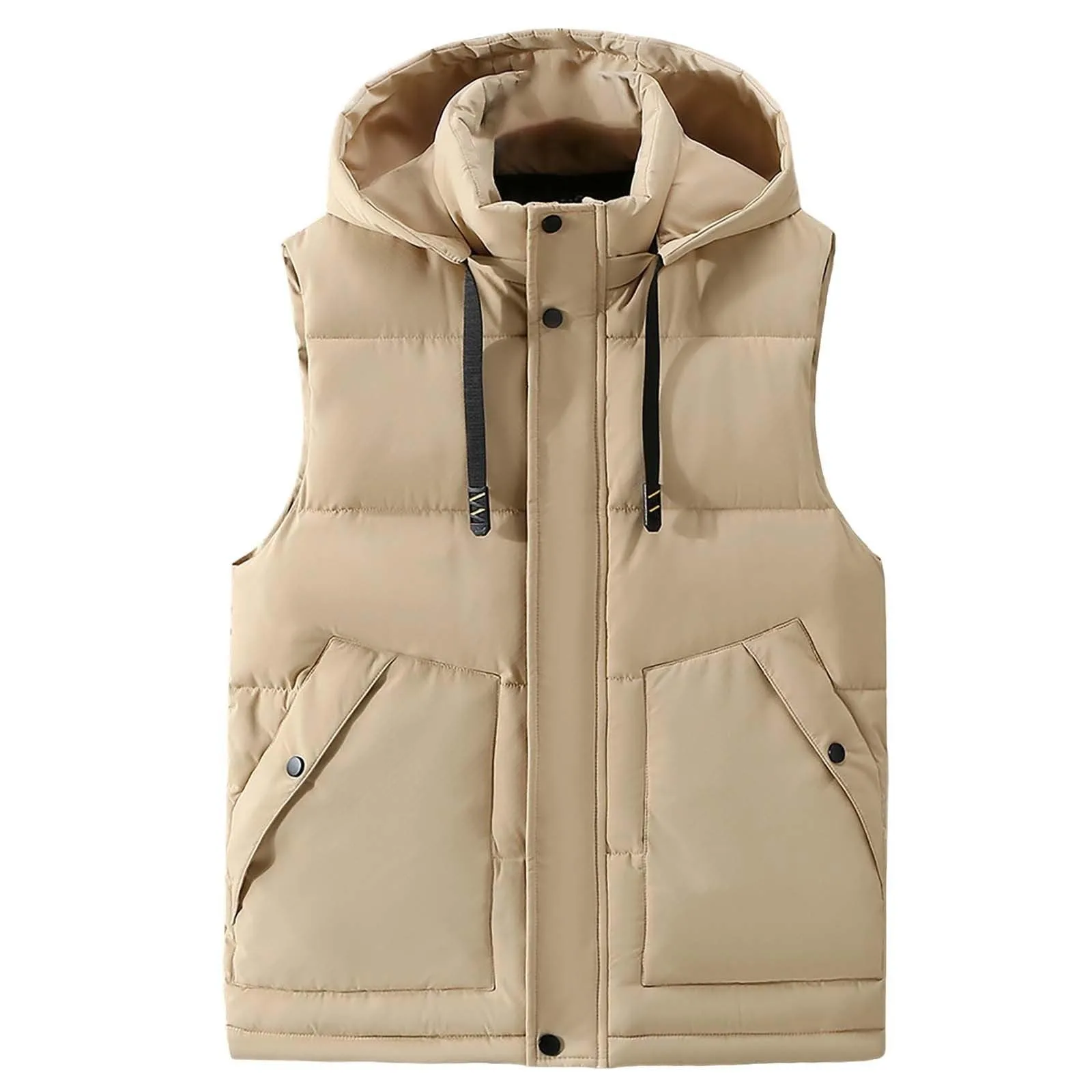 Men'S Down Cotton Lightweight Vest Coats Male Casual Waistcoat Winter Men'S Hooded Sleeveless Parkas Solid Color Vest
Men'S Down Cotton Lightweight Vest Coats Male Casual Waistcoat Winter Men'S Hooded Sleeveless Parkas Solid Color Vest