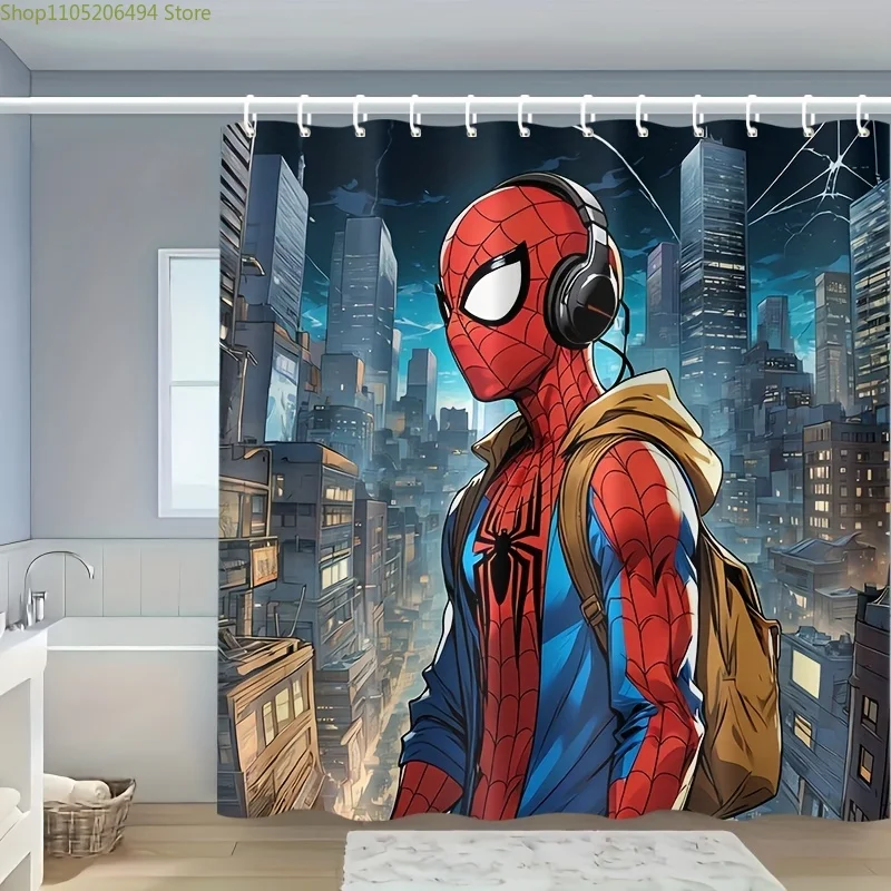 1 шт. занавеска для душа с изображением Человека-паука и 12 крючками - полиэстер, с мультяшным рисунком, идеально подходит для дома, отеля или ванной комнаты, машинная стирка.
1 шт. занавеска для душа с изображением Человека-паука и 12 крючками - полиэстер, с мультяшным рисунком, идеально подходит для дома, отеля или ванной комнаты, машинная стирка.