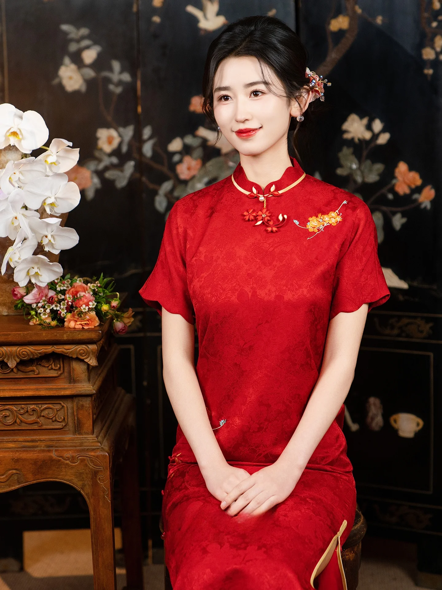 Red Embroidered Wedding Dr New Chinese Sle Bridal Suit for Engagement And Housewarming ort Sve Polyester ...
Red Embroidered Wedding Dr New Chinese Sle Bridal Suit for Engagement And Housewarming ort Sve Polyester ...
