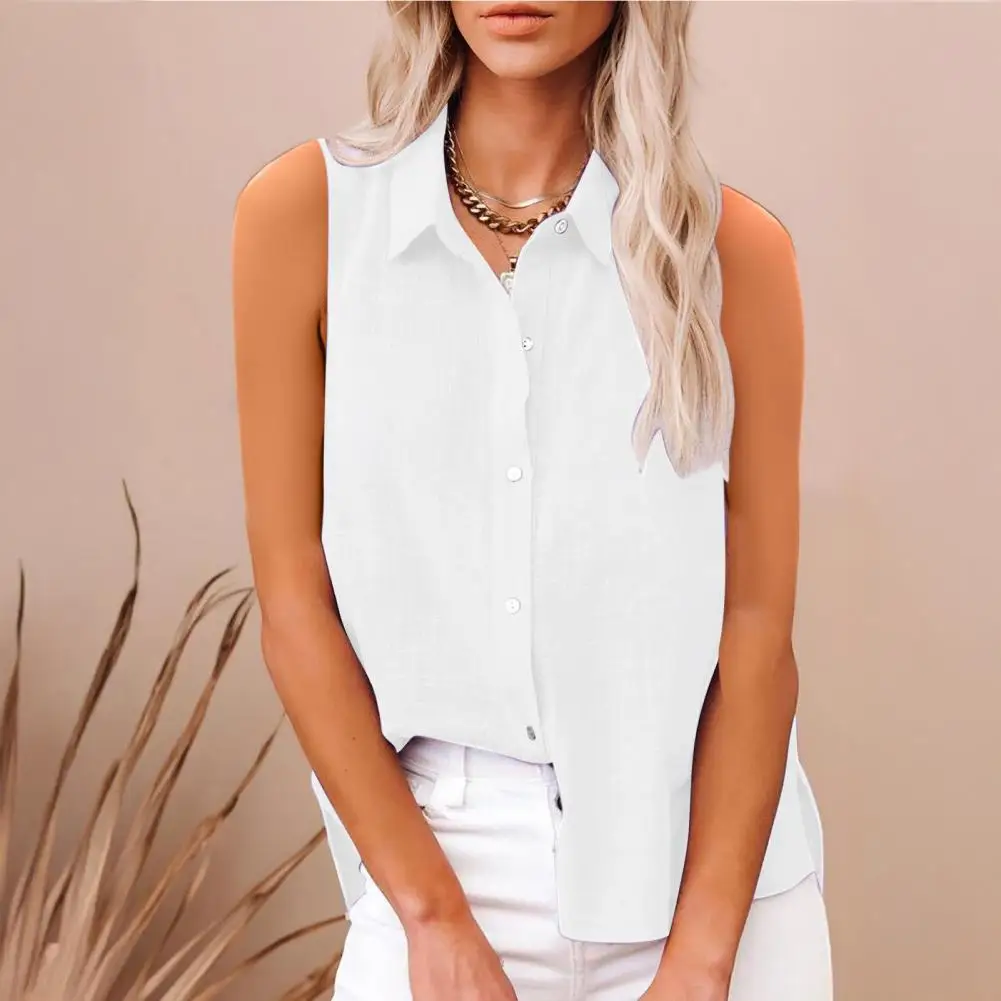 Lightweight Work Shirt Women’s Button Down Shirt Loose Fit Mid-length Blouse Breathable Cotton Collared Tank Top for Summer
Lightweight Work Shirt Women’s Button Down Shirt Loose Fit Mid-length Blouse Breathable Cotton Collared Tank Top for Summer