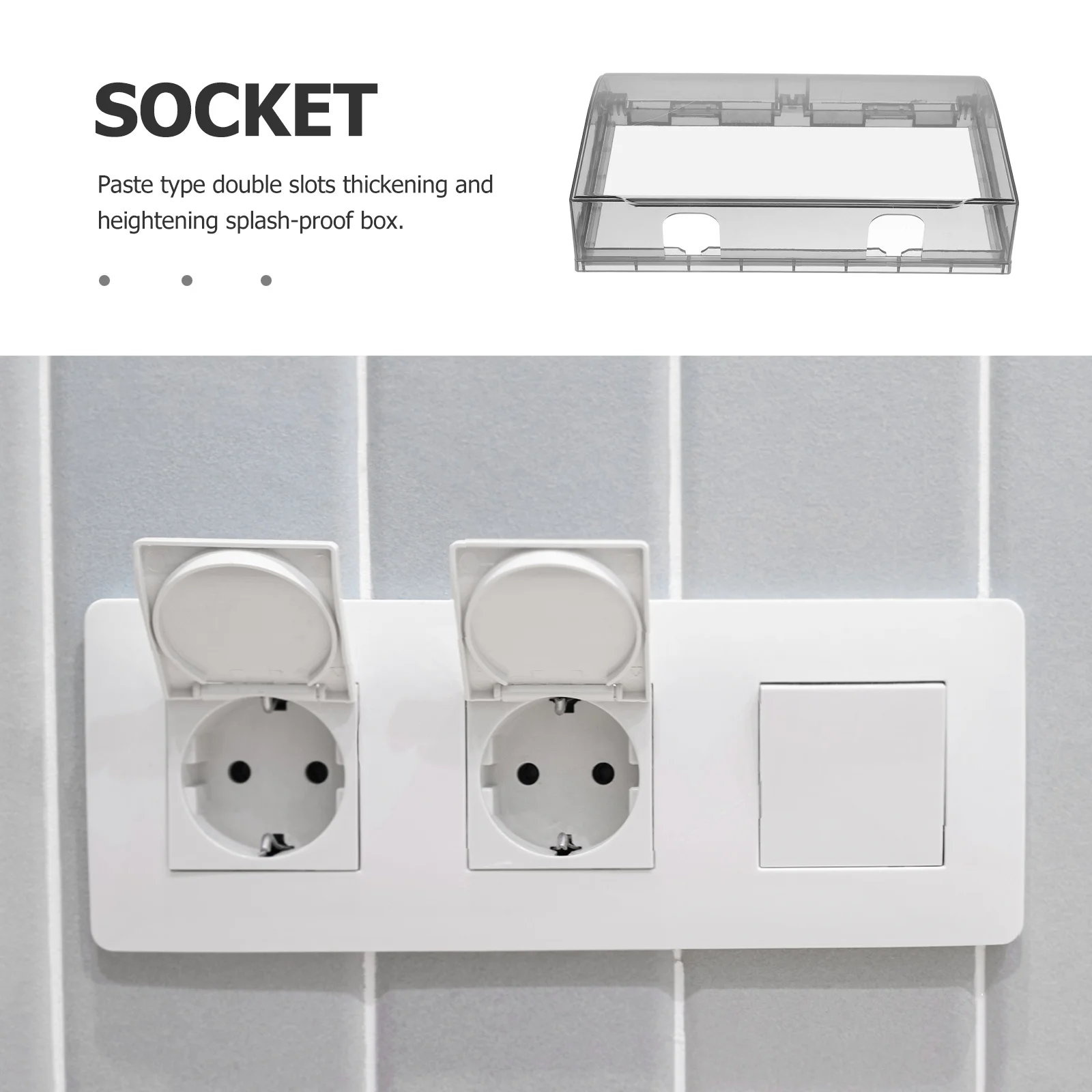 2Pcs Waterproof Socket Outlet Cover Self-Adhesive Thickened Splash-Proof Protector for Wall Socket Large Plug Outlet Protector
2Pcs Waterproof Socket Outlet Cover Self-Adhesive Thickened Splash-Proof Protector for Wall Socket Large Plug Outlet Protector