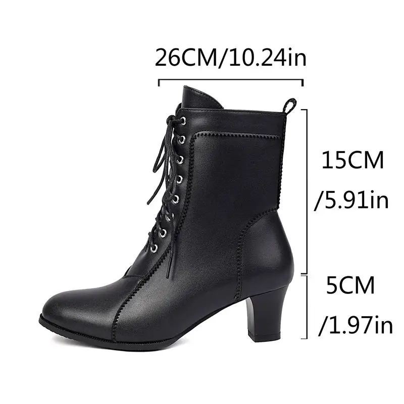 Girseaby 2025 New Design Women Mid Calf Boots Round Toe Block Heels 5cm Zipper Lace Up Plus Size 46 47 48 Fashion Dating Bota
Girseaby 2025 New Design Women Mid Calf Boots Round Toe Block Heels 5cm Zipper Lace Up Plus Size 46 47 48 Fashion Dating Bota
