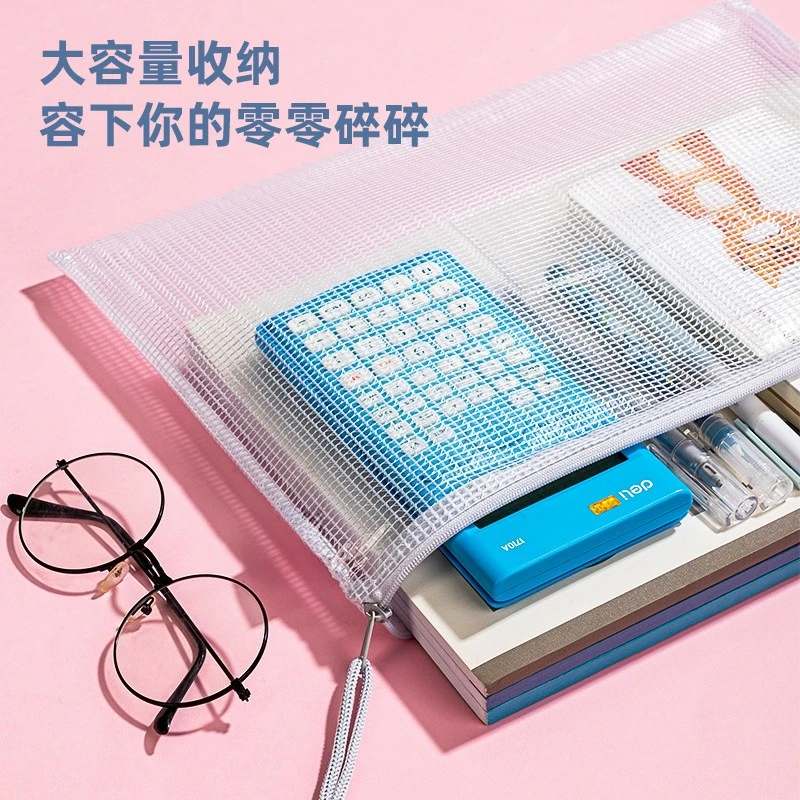 5Pcs, Mesh Zipper Pouch, Document Bag, File Folders, A4, School, Office Supplies, Pencil Case, Storage Bags
5Pcs, Mesh Zipper Pouch, Document Bag, File Folders, A4, School, Office Supplies, Pencil Case, Storage Bags