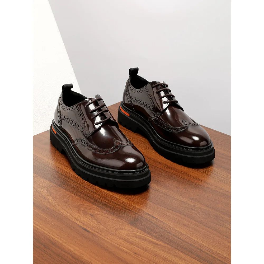 Genuine Full Cowhide Brogue Derby Shoes for Men Leather Glossy Thick Sole Height Increasing Business Casual Wedding Dress Shoes
Genuine Full Cowhide Brogue Derby Shoes for Men Leather Glossy Thick Sole Height Increasing Business Casual Wedding Dress Shoes