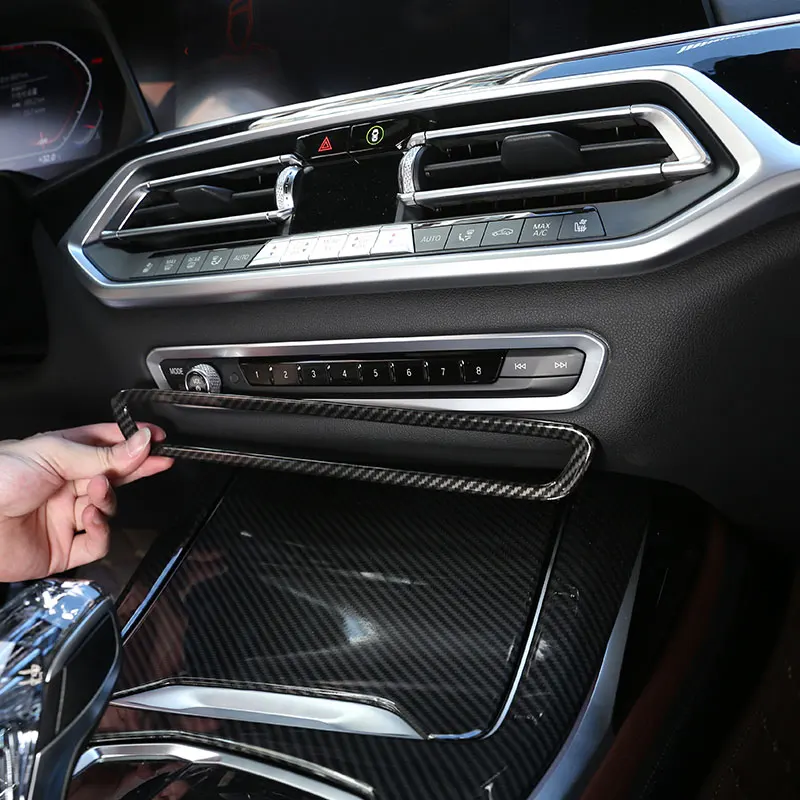 For BMW X5 X7 G05 G07 2019-24 ABS Carbon Fiber Car Center Console Volume Adjustment Frame Trim Sticker Interior Car Accessories
For BMW X5 X7 G05 G07 2019-24 ABS Carbon Fiber Car Center Console Volume Adjustment Frame Trim Sticker Interior Car Accessories