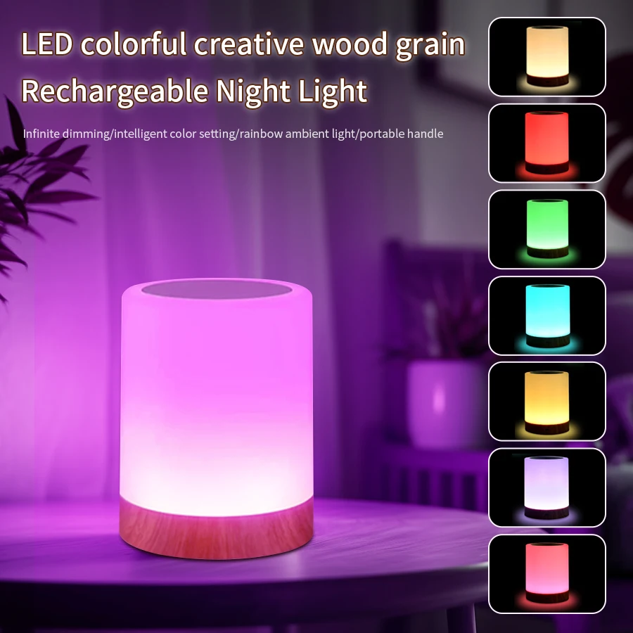 LED Table Lamp Touch Bedside Night Lights RGB USB Rechargeable Night Light For Gift Bedroom Dining Desk Decoration Lighting
LED Table Lamp Touch Bedside Night Lights RGB USB Rechargeable Night Light For Gift Bedroom Dining Desk Decoration Lighting