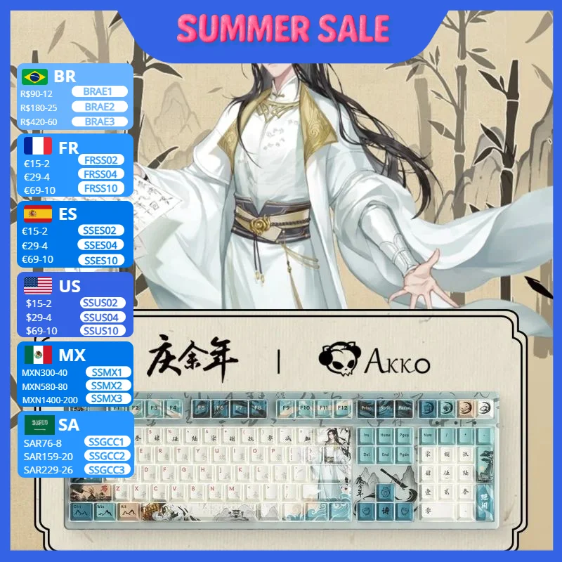 Akko 3108 V2 Joy of Life Wired Gaming Mechanical Keyboard 108-Key Monochrome White RGB Customized 100% Layout Cherry Profile
Akko 3108 V2 Joy of Life Wired Gaming Mechanical Keyboard 108-Key Monochrome White RGB Customized 100% Layout Cherry Profile