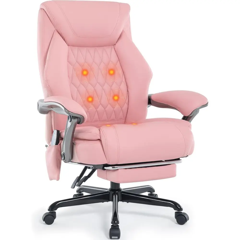 Ergonomic Reclining Desk Chair with Heat, Footrest, and 6-Point Vibration for Home or Office Comfort
Ergonomic Reclining Desk Chair with Heat, Footrest, and 6-Point Vibration for Home or Office Comfort
