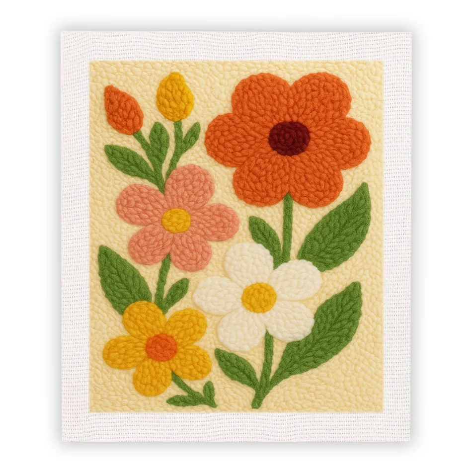 Flower Embroidery Punch Needle Kit For Beginner DIY Craft Sewing Handcraft Embroidery Set Cross Stitch Art Home Decor For Gift 
Flower Embroidery Punch Needle Kit For Beginner DIY Craft Sewing Handcraft Embroidery Set Cross Stitch Art Home Decor For Gift