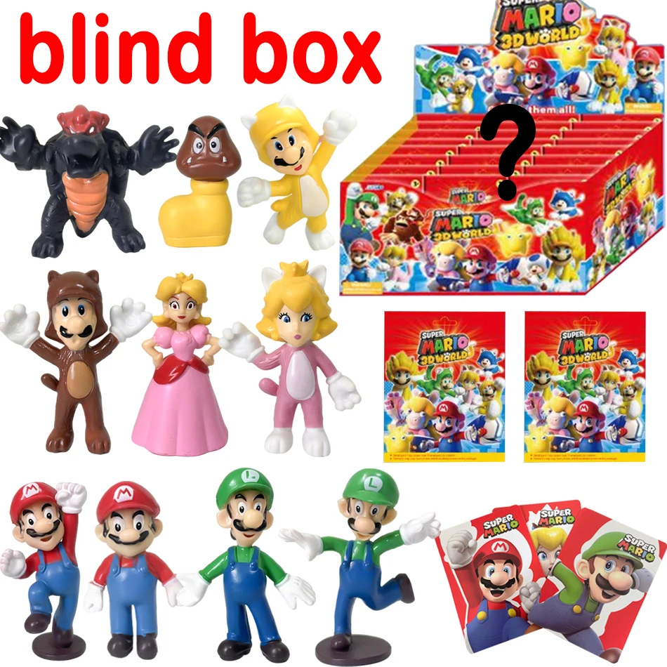 24pcs Anime Super Mary Series Blind Box PVC Action Figure Toy Doll Model Set Luigi Yoshi Mushroom to a friend Birthday Gift Gift
24pcs Anime Super Mary Series Blind Box PVC Action Figure Toy Doll Model Set Luigi Yoshi Mushroom to a friend Birthday Gift Gift
