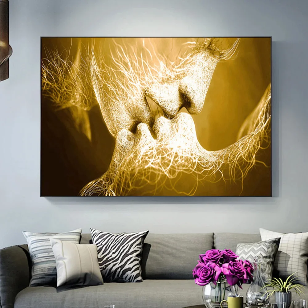Abstract love kiss canvas painting art oil painting poster and wall printing picture suitable for family bedroom living room dec
Abstract love kiss canvas painting art oil painting poster and wall printing picture suitable for family bedroom living room dec