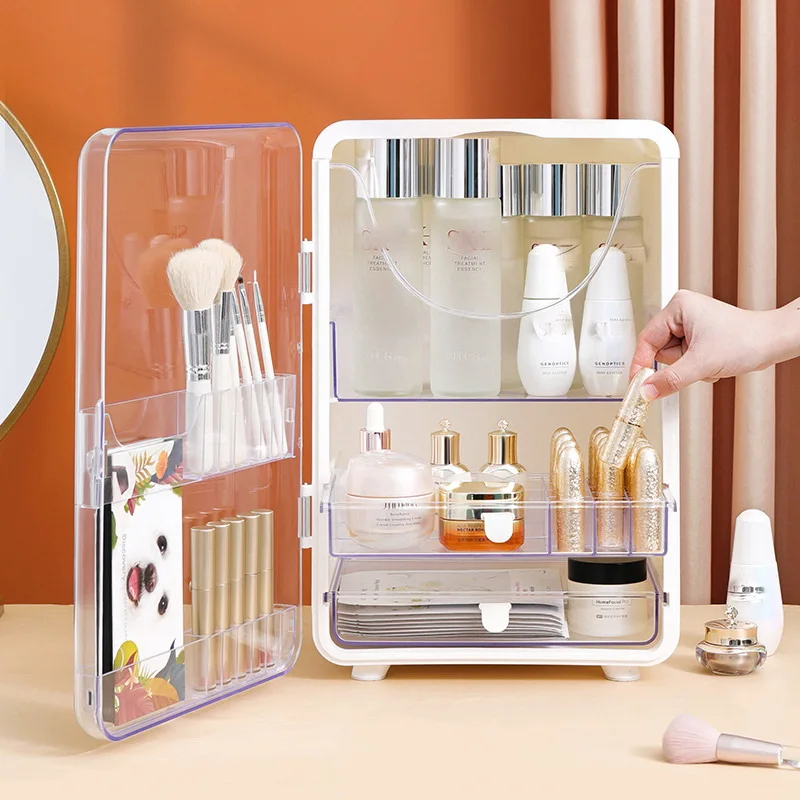 Formwell Cosmetic makeup organizer large space table storage box with drawers water dust proof for vanity bathroom bedroom
Formwell Cosmetic makeup organizer large space table storage box with drawers water dust proof for vanity bathroom bedroom