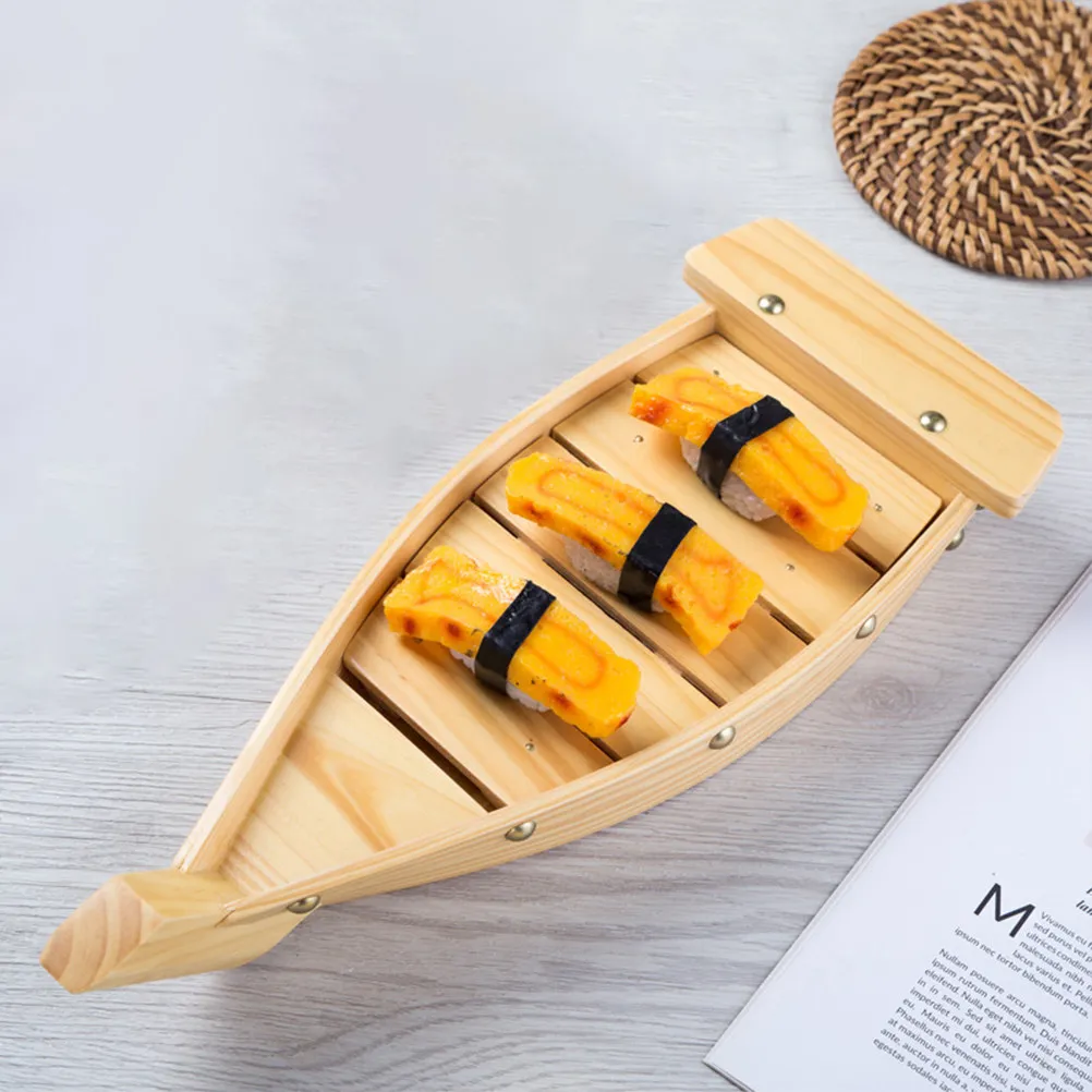 Wooden Sushi Serving Boat Sushi Tray Creative Boat Shape Decorative Sashimi Plate Restaurant Appetizer Display
Wooden Sushi Serving Boat Sushi Tray Creative Boat Shape Decorative Sashimi Plate Restaurant Appetizer Display