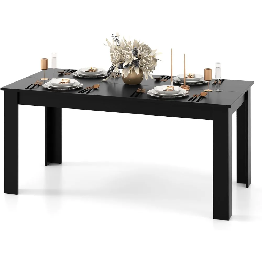 Dining Table for 6, Rectangular Kitchen Table with 330Lbs Capacity, Stable Structure, 63" L x 31.5" W x 30" H Large Farmhouse C
Dining Table for 6, Rectangular Kitchen Table with 330Lbs Capacity, Stable Structure, 63" L x 31.5" W x 30" H Large Farmhouse C