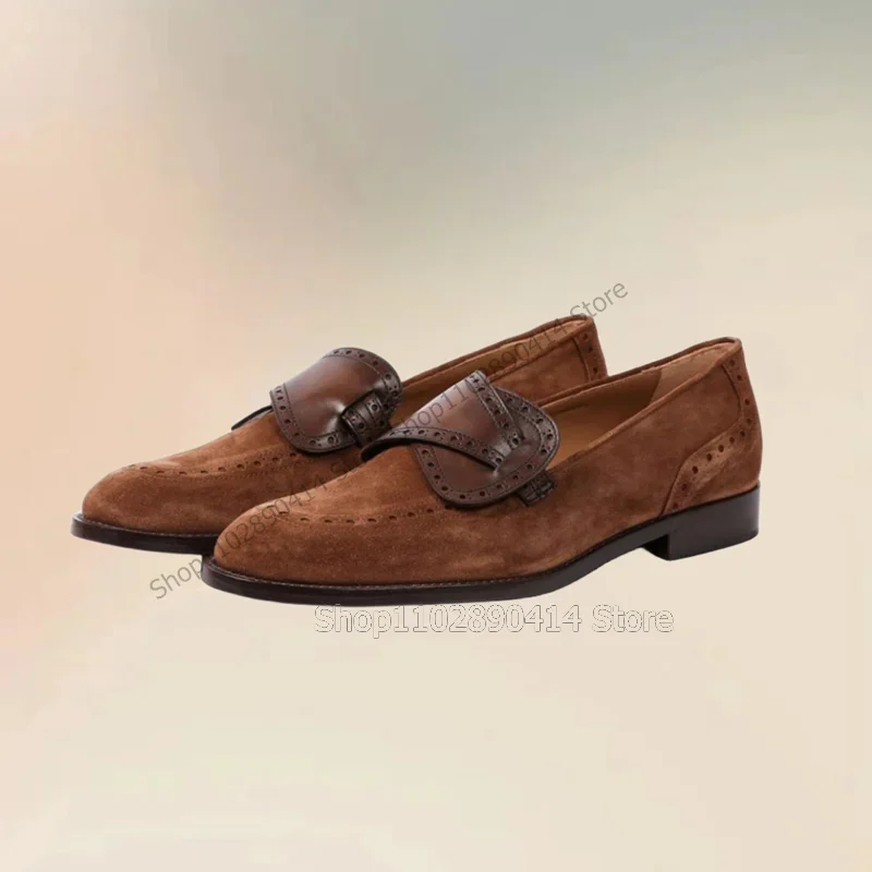 Brown Patchwork Carving Design Low Top Loafers Fashion Slip On Men Shoes Luxury Handmade Party Banquet Office Men Casual Shoes
Brown Patchwork Carving Design Low Top Loafers Fashion Slip On Men Shoes Luxury Handmade Party Banquet Office Men Casual Shoes