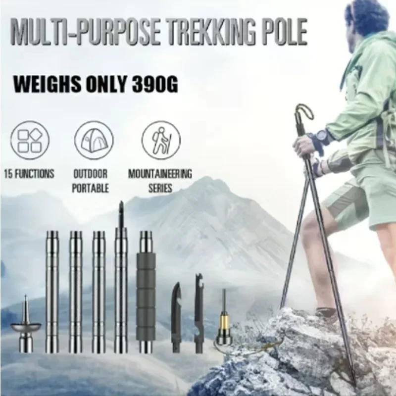 Folding Multi Functional Mountaineering Staff - Lightweight Mountaineering Staff for Outdoor Exploration and Hiking
Folding Multi Functional Mountaineering Staff - Lightweight Mountaineering Staff for Outdoor Exploration and Hiking