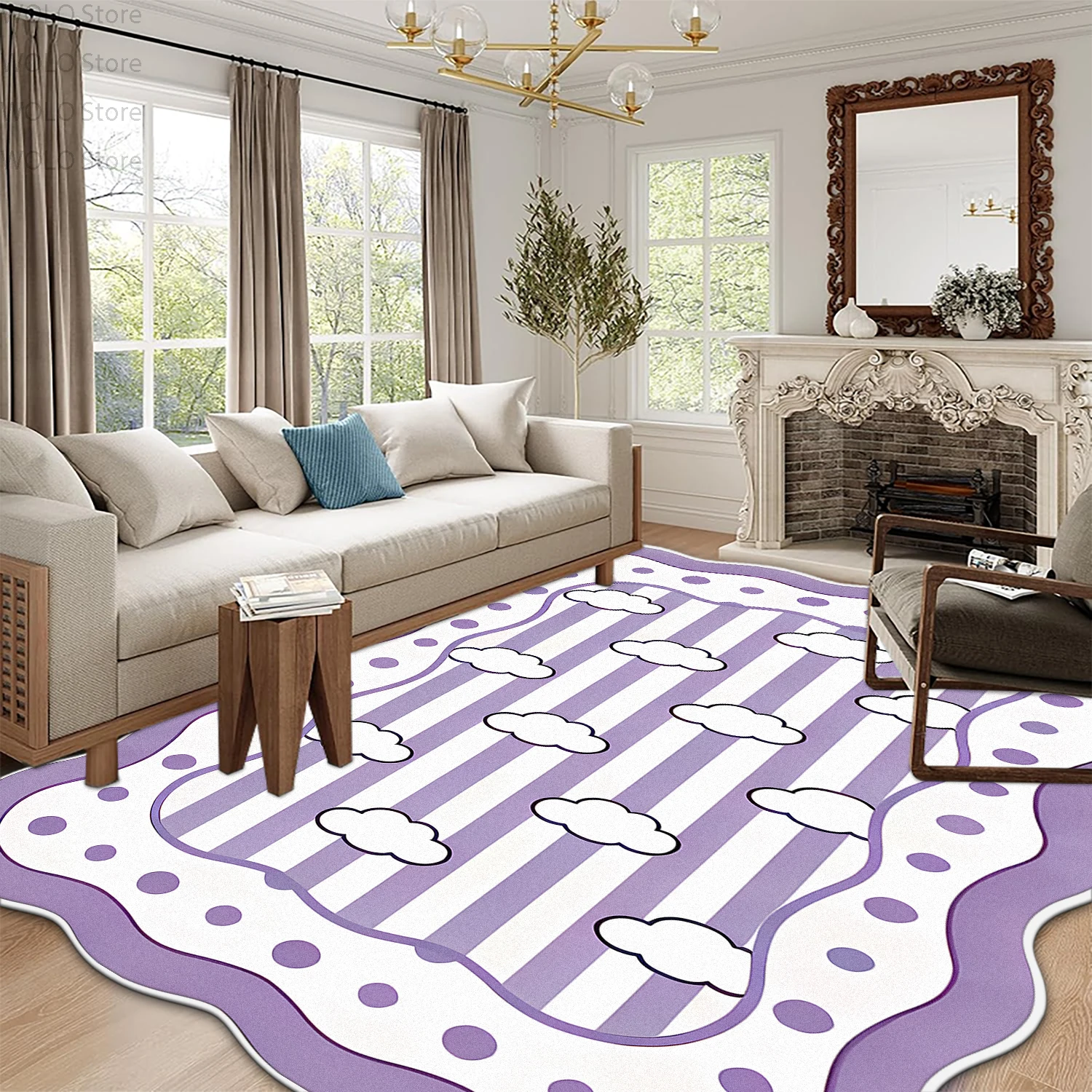 Modern Irregular Shape Living Room Carpet Wavy Edge Sweet Decoration Home Sofa Area Rug Girls Bedroom Non-slip Washable Foot Mat
Modern Irregular Shape Living Room Carpet Wavy Edge Sweet Decoration Home Sofa Area Rug Girls Bedroom Non-slip Washable Foot Mat