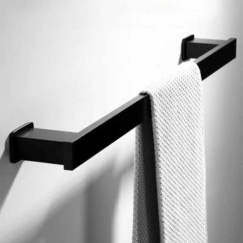 Bathroom towel bar, black thick aluminum alloy double bar towel rack
Bathroom towel bar, black thick aluminum alloy double bar towel rack