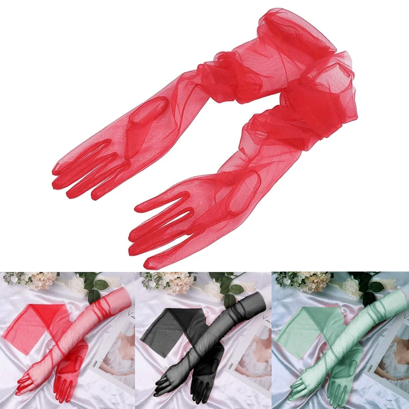 1 Pair 70CM Women Tulle Gloves Transparent Full Finger Elbow Sexy Ultra Thin Long Gloves Photography Party Gifts
1 Pair 70CM Women Tulle Gloves Transparent Full Finger Elbow Sexy Ultra Thin Long Gloves Photography Party Gifts