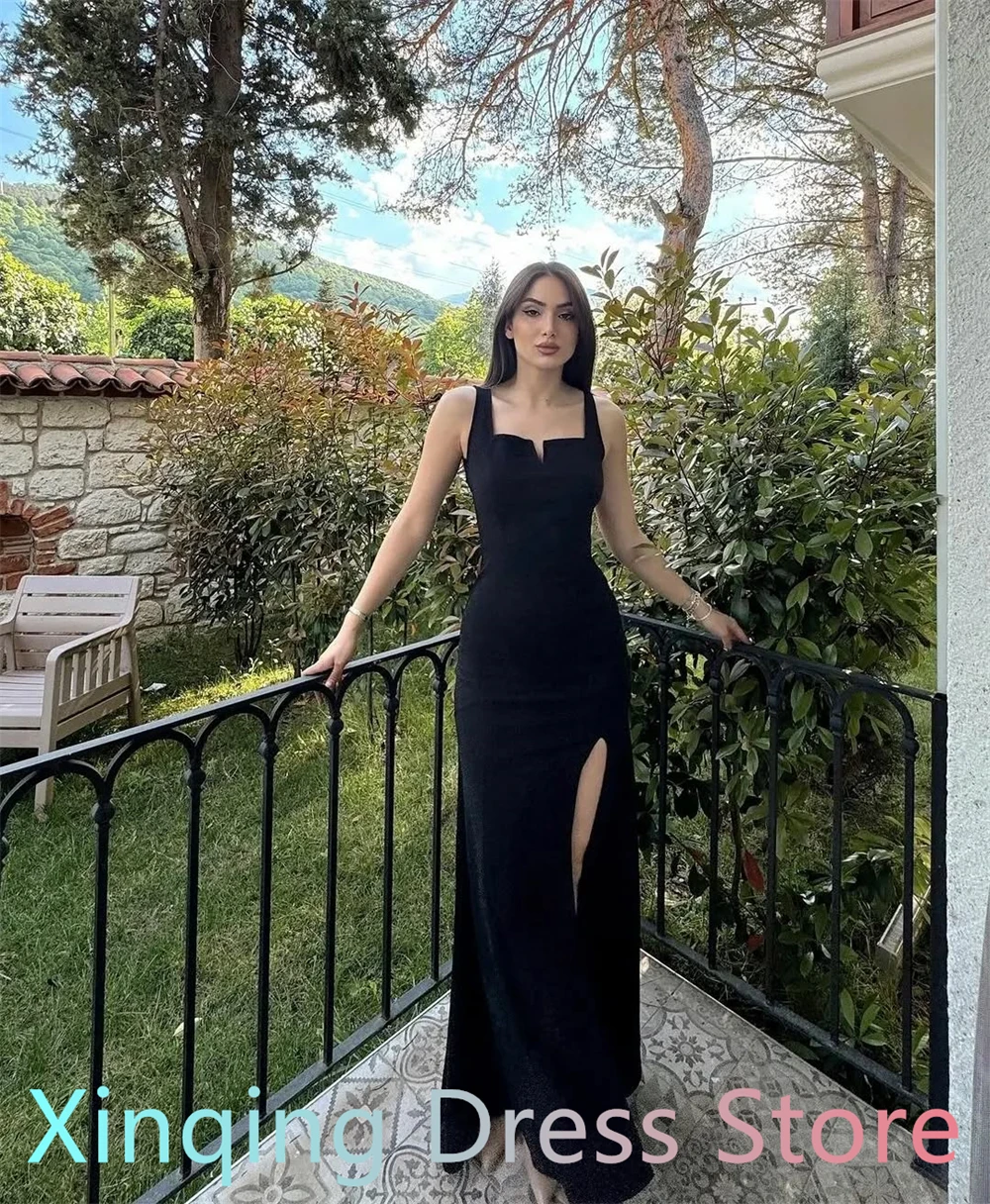 Customized Mermaid Simple Black Jersey Vestido De Noche Formal Square Collar Sleeveless Prom Dress Classic Party Dresses
Customized Mermaid Simple Black Jersey Vestido De Noche Formal Square Collar Sleeveless Prom Dress Classic Party Dresses