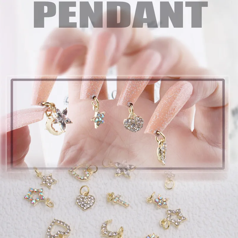 10Pcs Crystal Nail Art Pendant Jewelry Charms Moon/Heart/Star Acrylic UV Nail Alloy Manicure Rhinestone Dangle Charms Nail Parts
10Pcs Crystal Nail Art Pendant Jewelry Charms Moon/Heart/Star Acrylic UV Nail Alloy Manicure Rhinestone Dangle Charms Nail Parts
