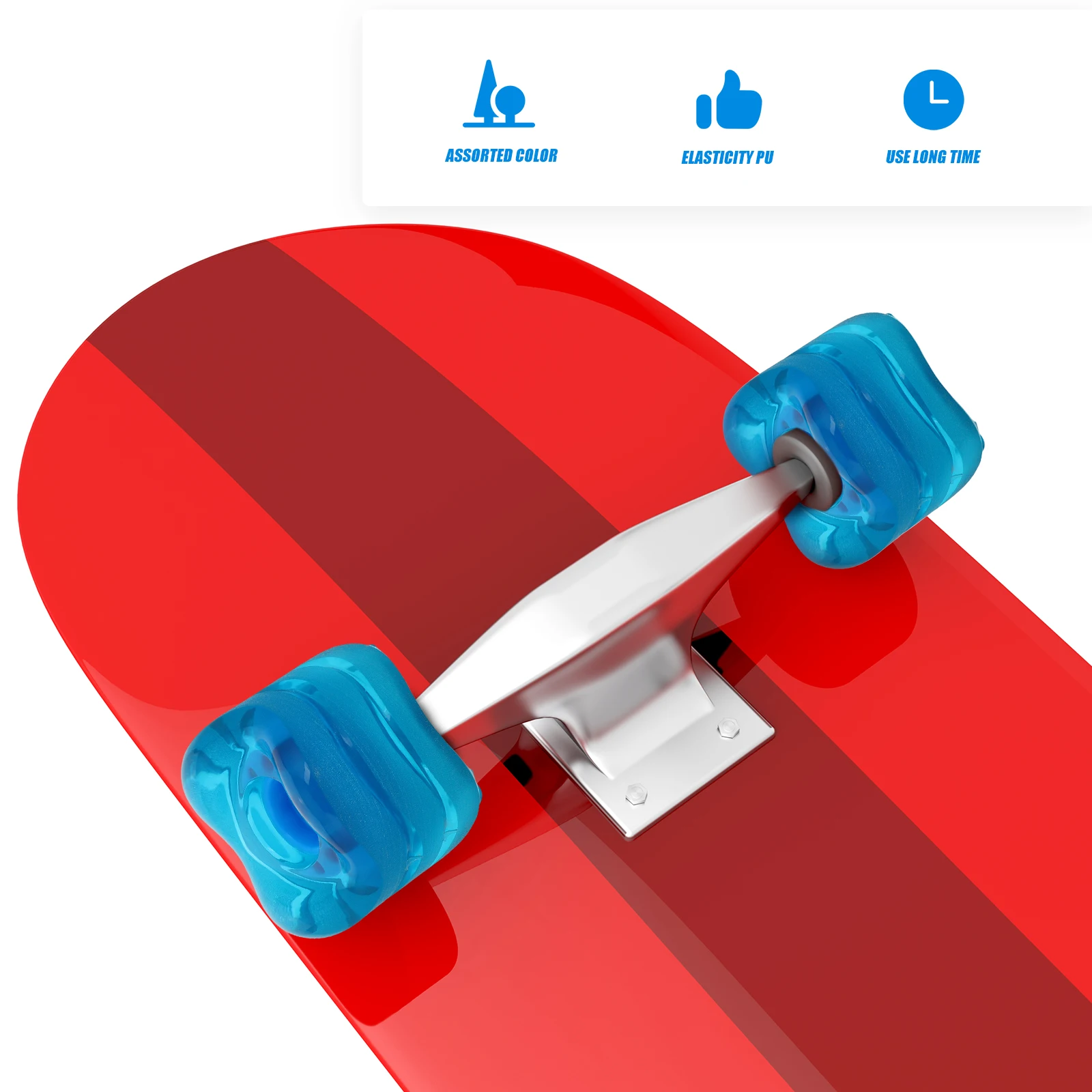 Elasticity PU Skateboard Wheels Longboard Replacement Curved Shaped Wave Style for Street Skating Dancing Tricks Cruise
Elasticity PU Skateboard Wheels Longboard Replacement Curved Shaped Wave Style for Street Skating Dancing Tricks Cruise