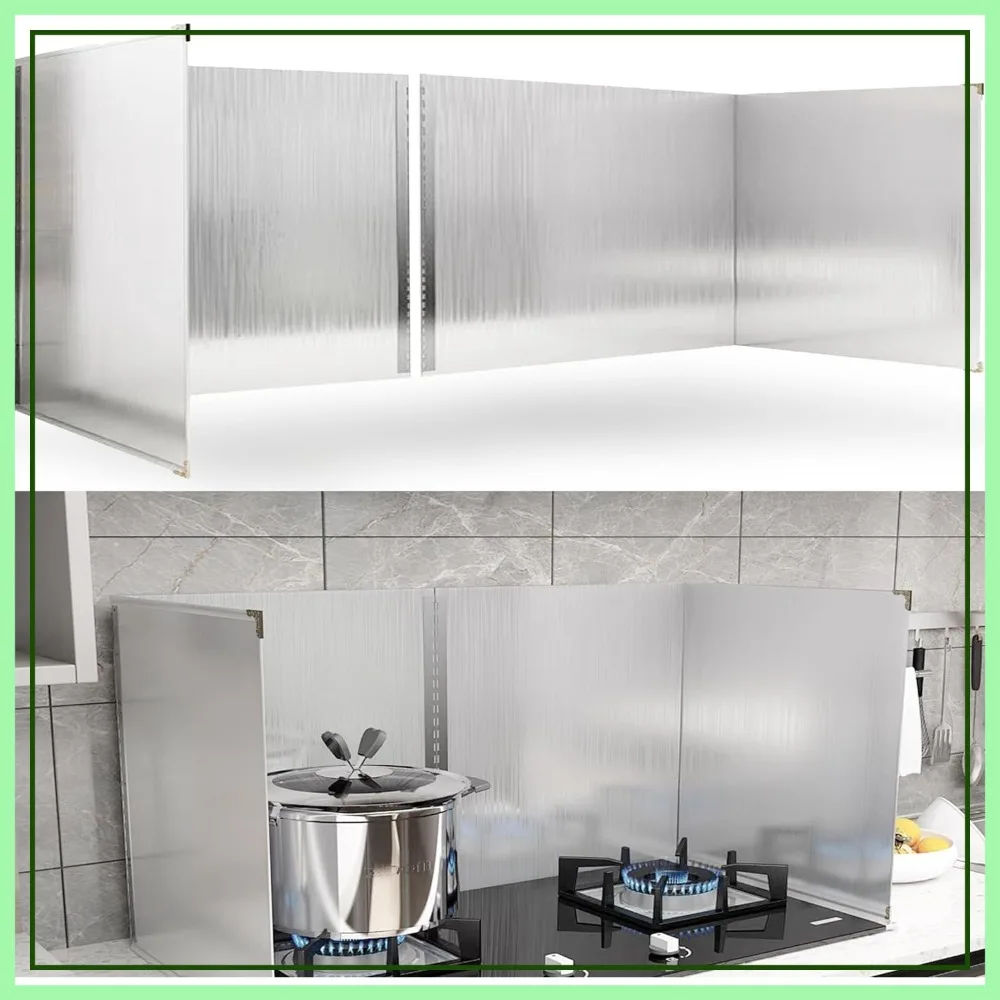 2 PCS Stove Grease Oil Splatter Guard, 2 Sided Foldable Splash Shield for Wall, Stainless Steel, 18.1x15.7x15.7 Inches
2 PCS Stove Grease Oil Splatter Guard, 2 Sided Foldable Splash Shield for Wall, Stainless Steel, 18.1x15.7x15.7 Inches