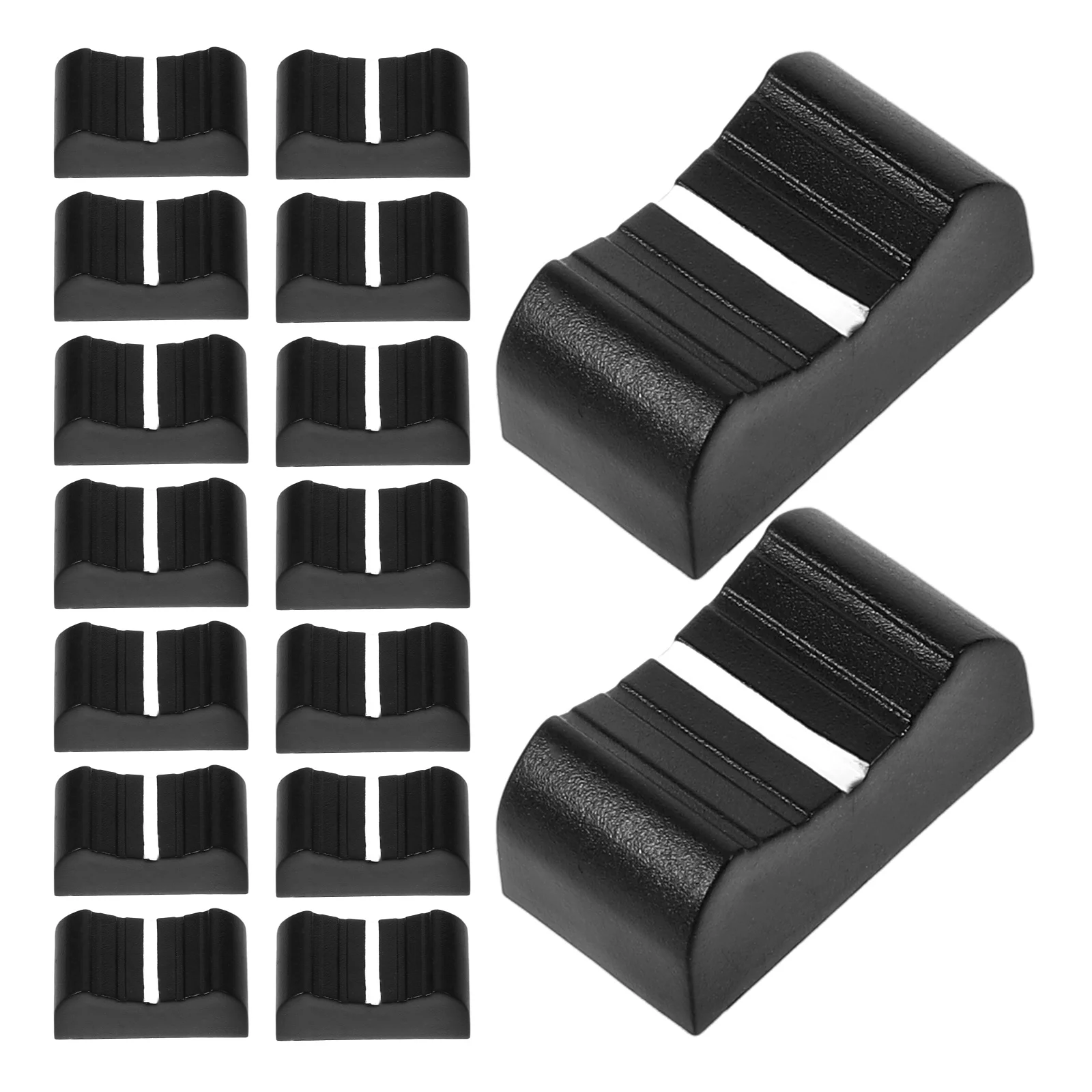 20 Pcs Mixer Push Keycap Fader Caps Replacement Disc Player Slider Mat Black Knob Console Knobs
20 Pcs Mixer Push Keycap Fader Caps Replacement Disc Player Slider Mat Black Knob Console Knobs