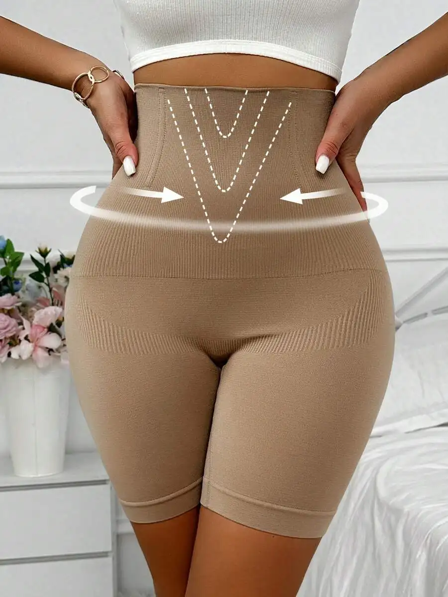 Women High Waisted Ribbed Shapewear Shorts Comfortable Apricot Body Shaping Underwear
Women High Waisted Ribbed Shapewear Shorts Comfortable Apricot Body Shaping Underwear
