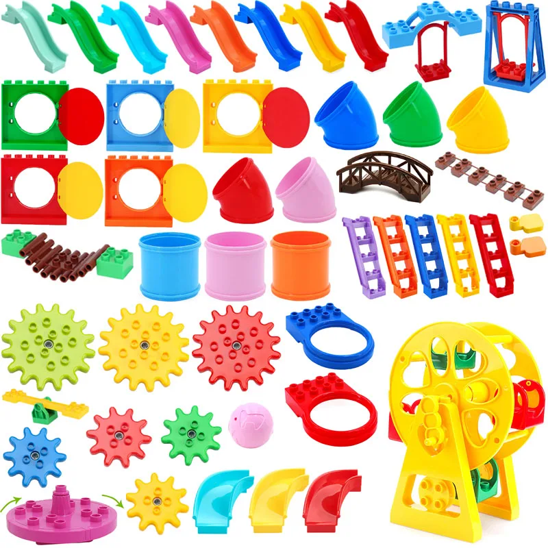 Big Building Blocks Parts Amusement Park Swings Slide Stairs playground rotate Pipeline Accessories Assembled Toys for Children
Big Building Blocks Parts Amusement Park Swings Slide Stairs playground rotate Pipeline Accessories Assembled Toys for Children