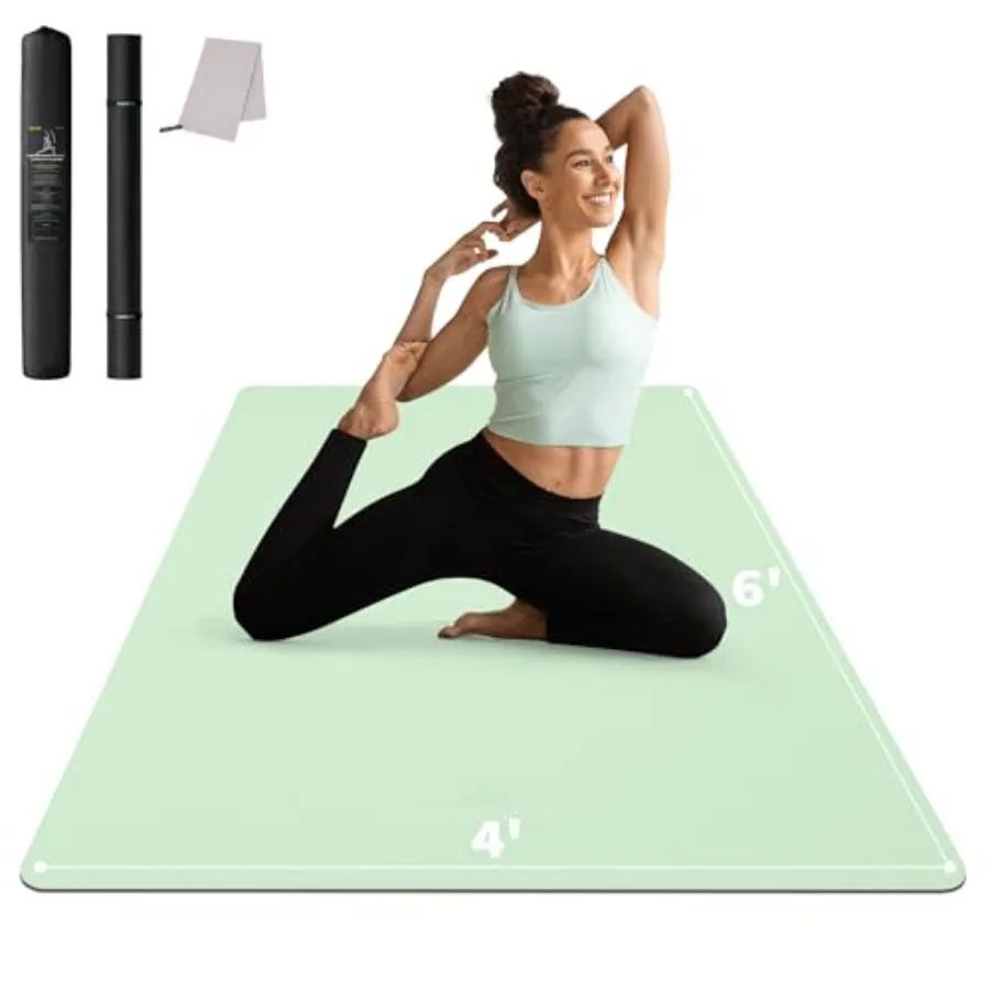 CAMBIVO Large Yoga Mat 6'x4' Extra Wide TPE Workout Mat for Home Gym Yoga Pilates Fitness Barefoot Exercise in Multiple Thickne
CAMBIVO Large Yoga Mat 6'x4' Extra Wide TPE Workout Mat for Home Gym Yoga Pilates Fitness Barefoot Exercise in Multiple Thickne