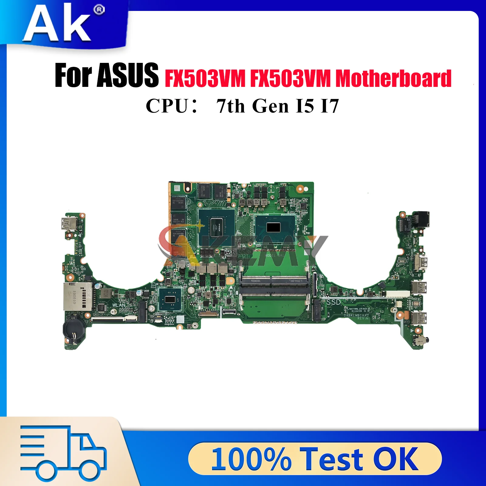 Материнская плата для ноутбука FX503VM для ASUS TUF Gaming FX503V FX503VM, материнская плата для ноутбука с процессором I5 I7, 100% тестирование, ОК, быстрая доставка stk
Материнская плата для ноутбука FX503VM для ASUS TUF Gaming FX503V FX503VM, материнская плата для ноутбука с процессором I5 I7, 100% тестирование, ОК, быстрая доставка stk