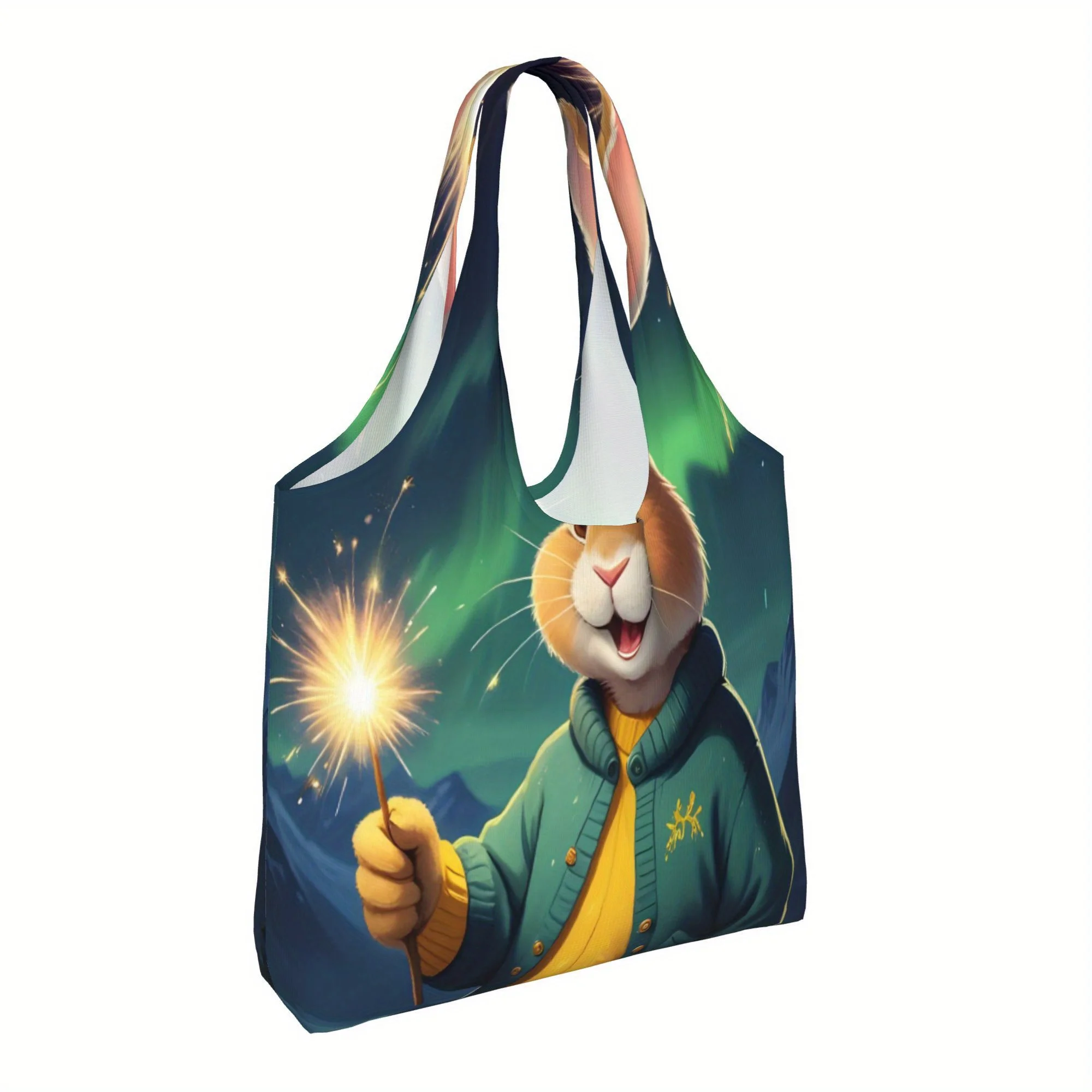 1pc Adorable Rabbit Illustration Large Capacity Canvas Tote Bag - 14.2x22.8 Inches, Durable Polyester, Machine Washable, No-Clos
1pc Adorable Rabbit Illustration Large Capacity Canvas Tote Bag - 14.2x22.8 Inches, Durable Polyester, Machine Washable, No-Clos