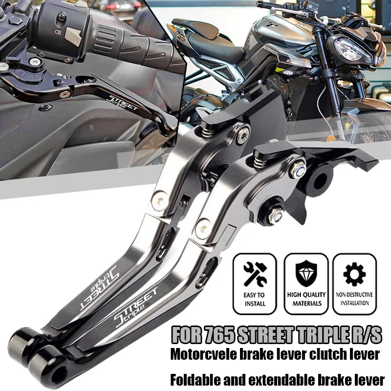 For 765 Street Triple R/S (NOT RS version) CNC Adjustable Motorcycle Folding Extendable Brake Clutch Lever Handle Accessories
For 765 Street Triple R/S (NOT RS version) CNC Adjustable Motorcycle Folding Extendable Brake Clutch Lever Handle Accessories